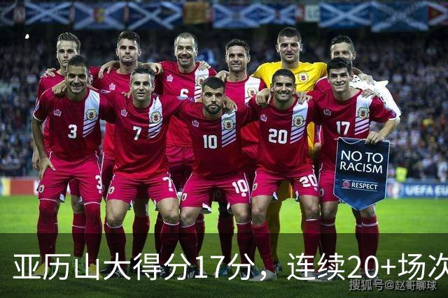 亚历山大得分17分，连续20+场次纪录定格在141场